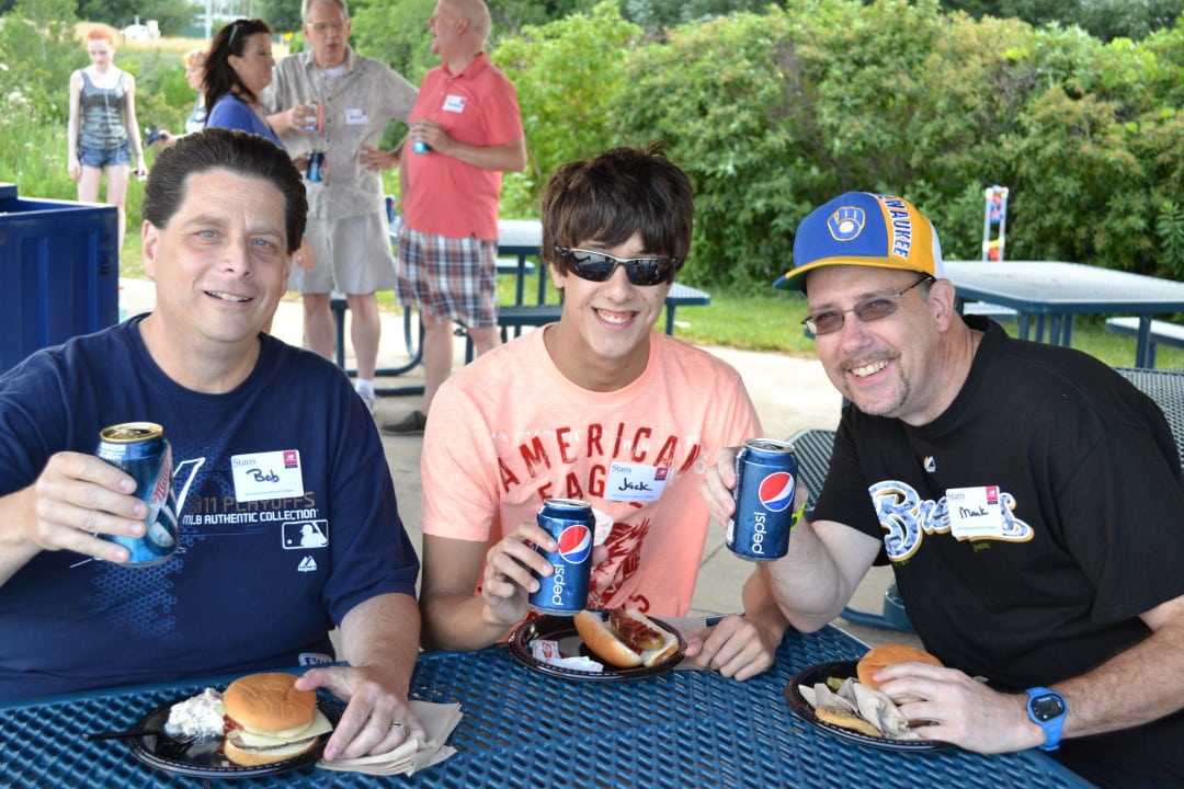 Stan's and New Balance Milwaukee staff tailgate at a 2013 Brewers game.