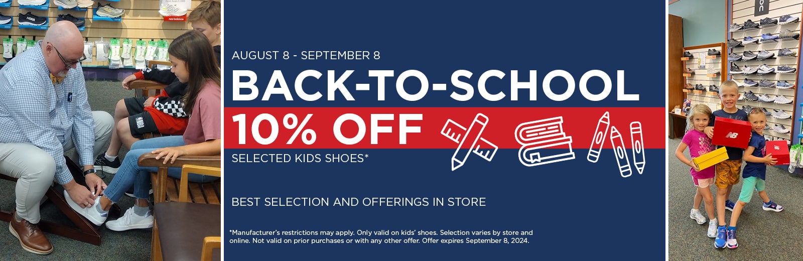 Shop the Back to School Sale at Stan's and get 10% off selected styles of kids shoes!