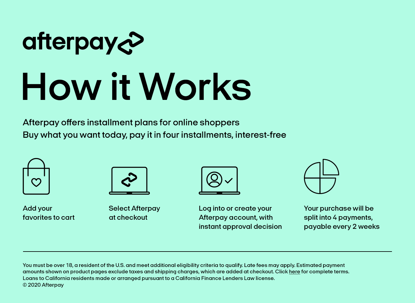 We are excited to add this option. Afterpay coming your way! #afterpay
