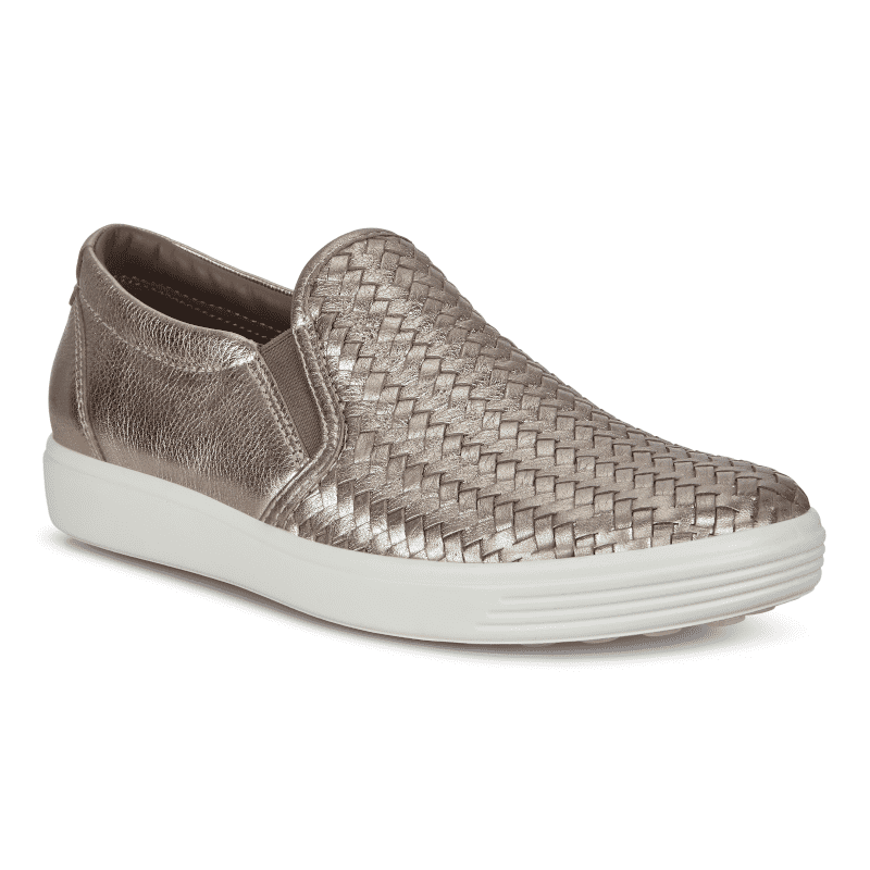 Women's ECCO Soft 7 Woven Slip-On II - Stone Metallic | Stan's Fit For Your  Feet