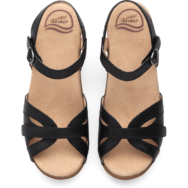 Women's Dansko Full Grain Season Sandal - Black | Stan's Fit For Your Feet