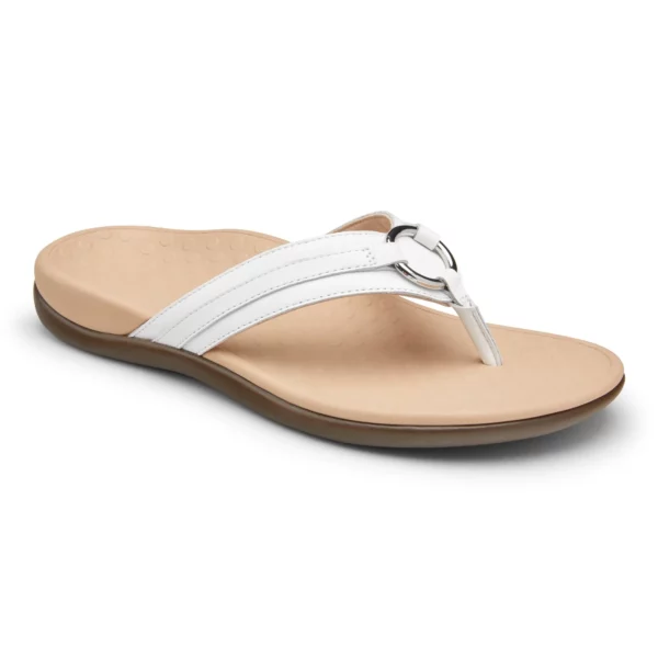 Women's Vionic Tide Aloe Toe Leather Sandal - White | Stan's Fit For ...