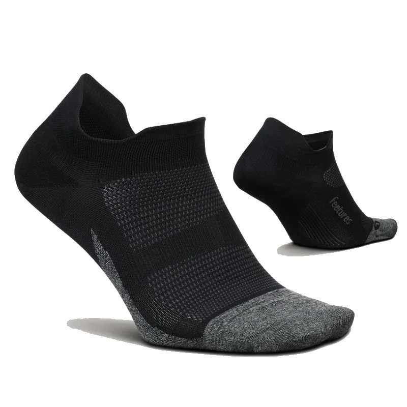 Feetures Elite Ultra Light No Show Tab Socks - Black