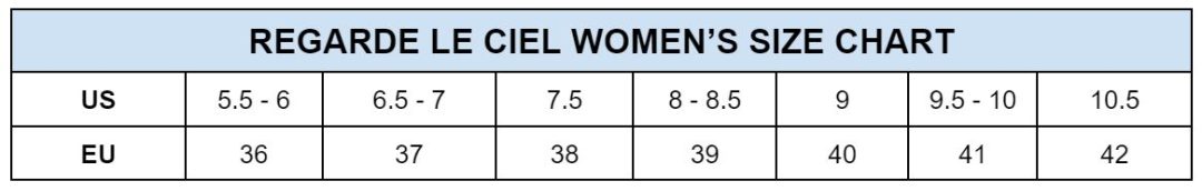 Regarde Le Ciel Womens Size Chart min