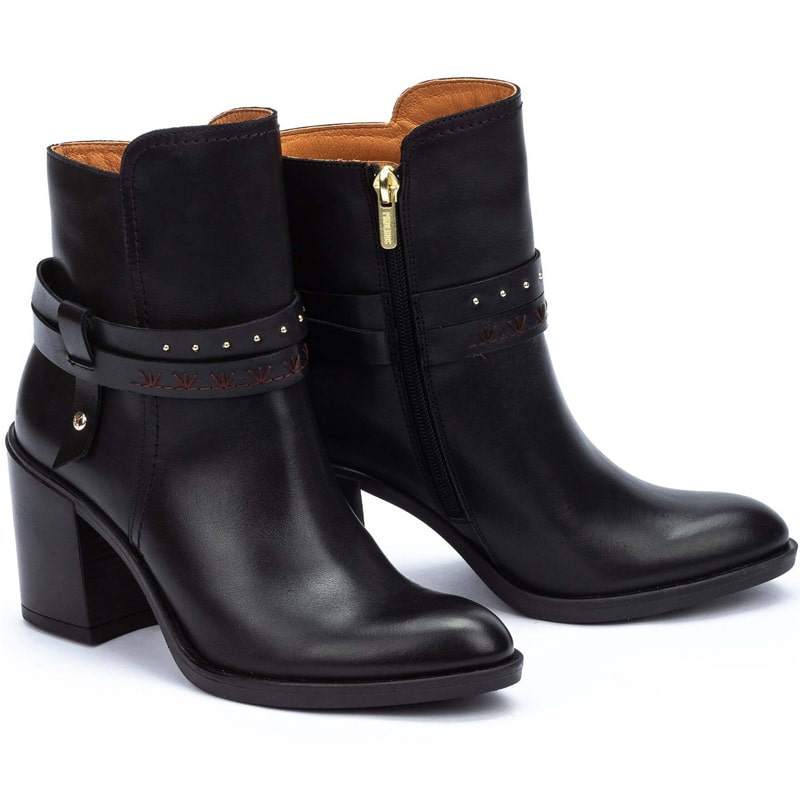 Womens Pikolinos Rioja Western Ankle Boots - Black