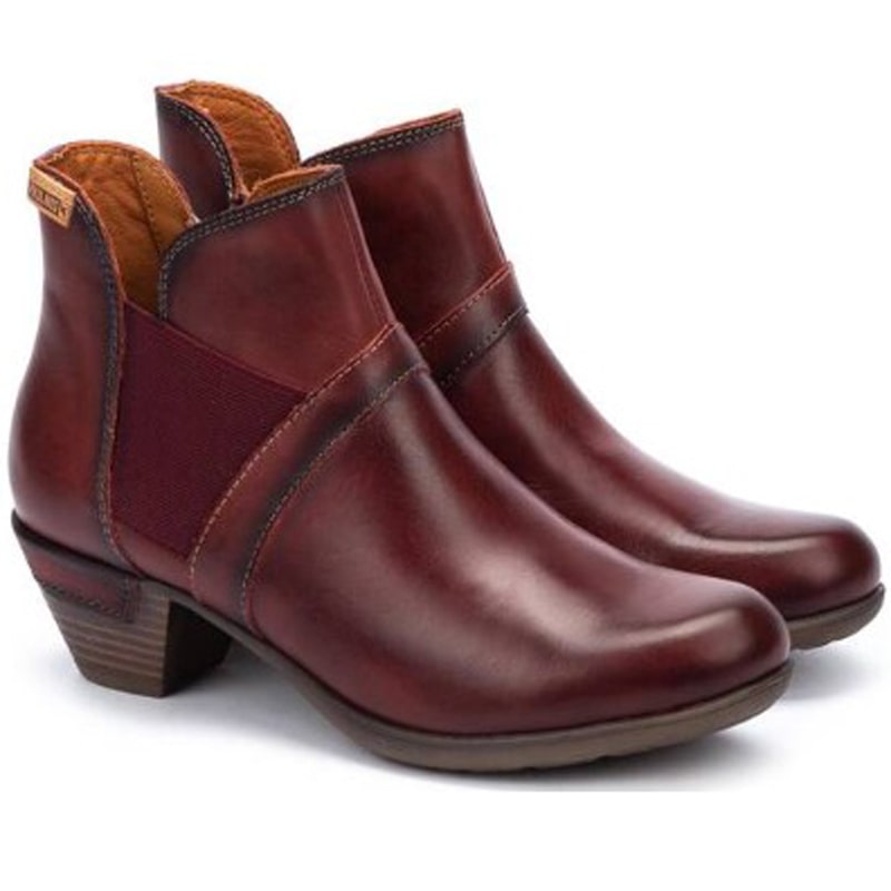 Womens Pikolinos Rotterdam Leather Ankle Boots - Arcilla