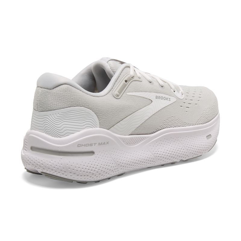 Women's Brooks Ghost Max - White/Oyster/Metallic Silver