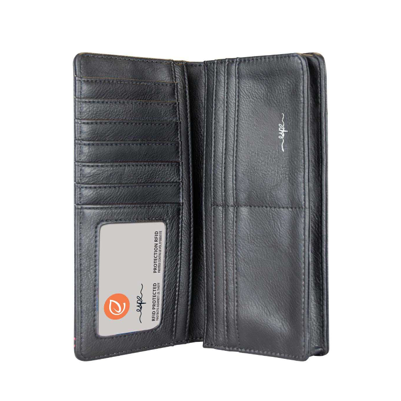 Espe Glee RFID Long Wallet – Grey