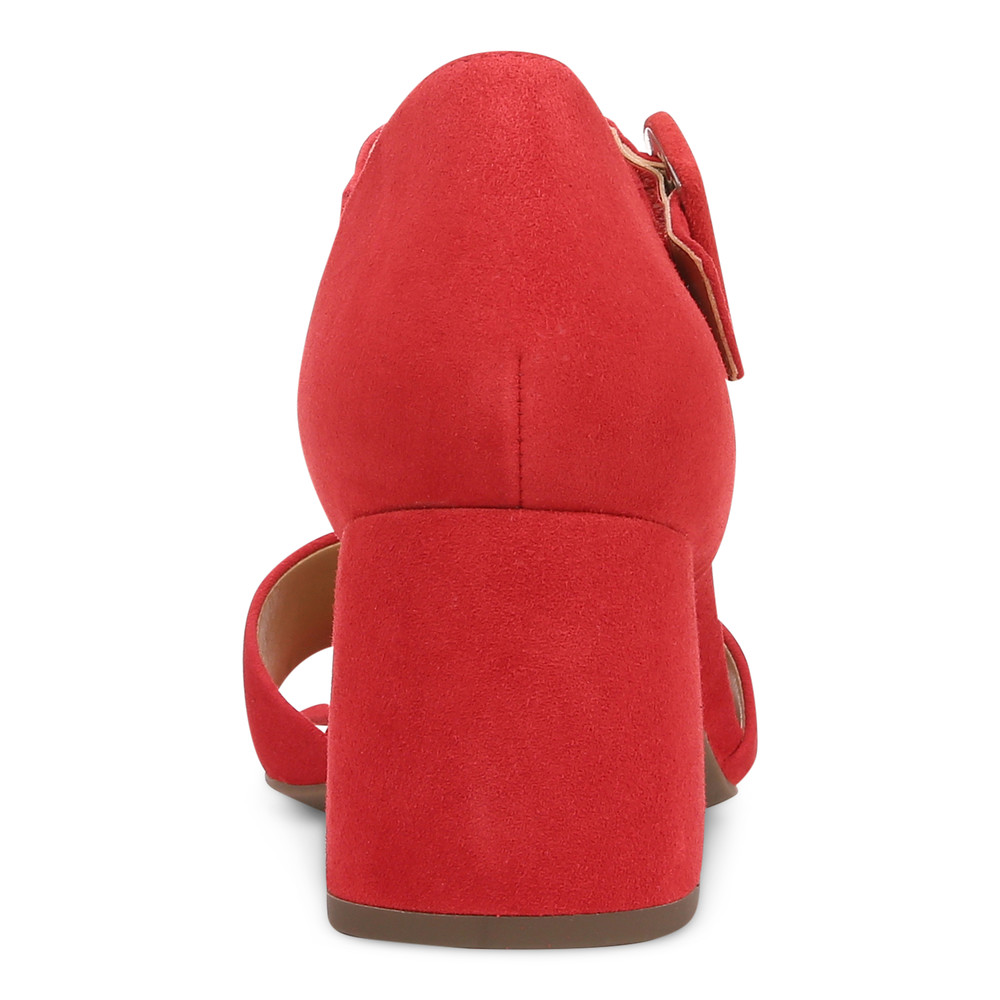 Women’s Vionic Chardonnay Heeled Sandal – Red Suede
